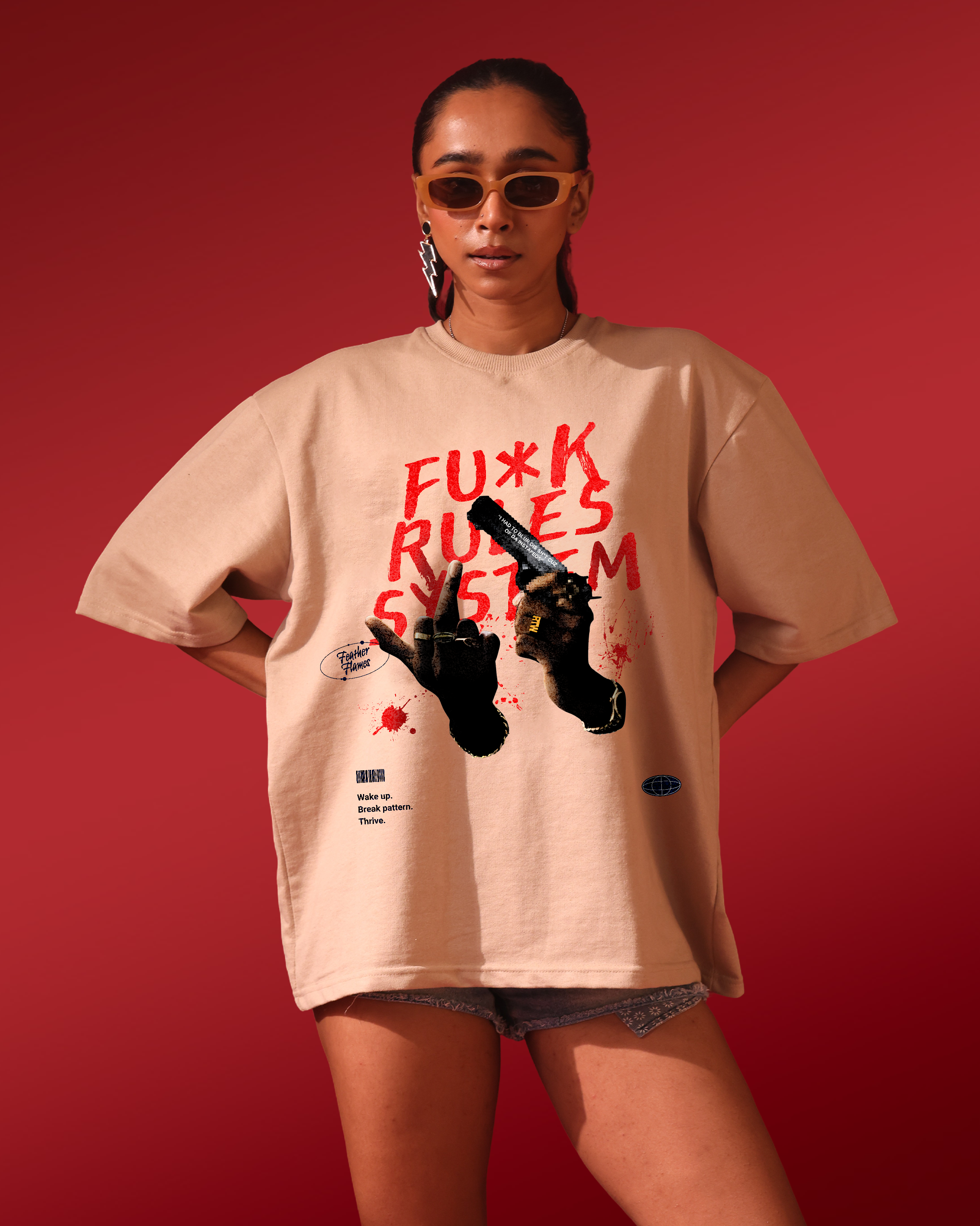 Street Wear – FU*K Rules system – Oversized Women