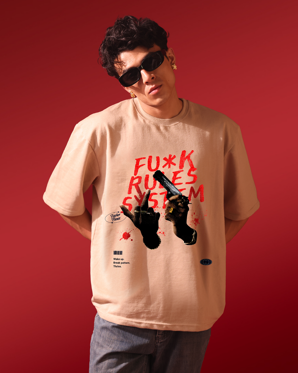 Street Wear – FU*K Rules system – Oversized Men