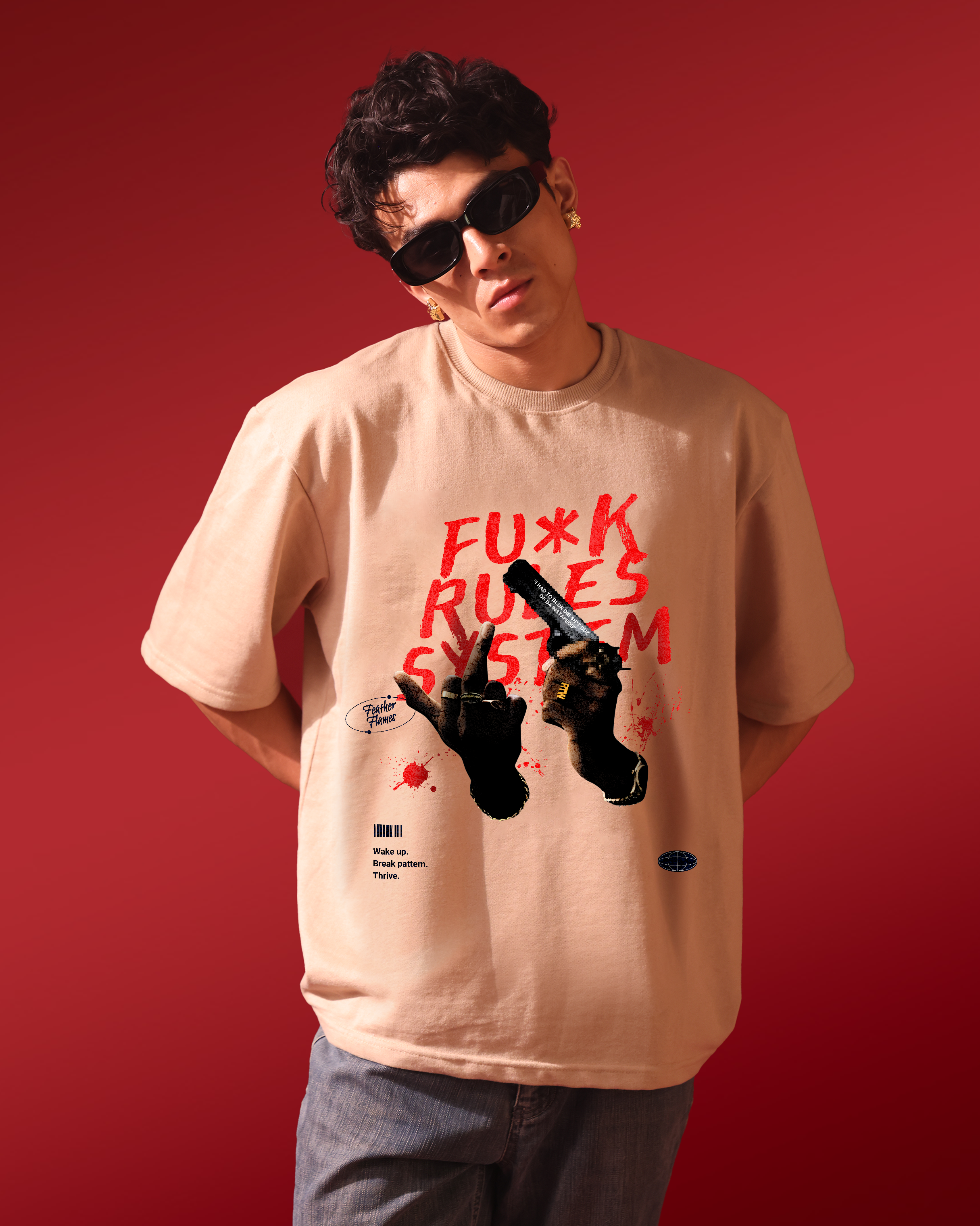 Street Wear – FU*K Rules system – Oversized Men