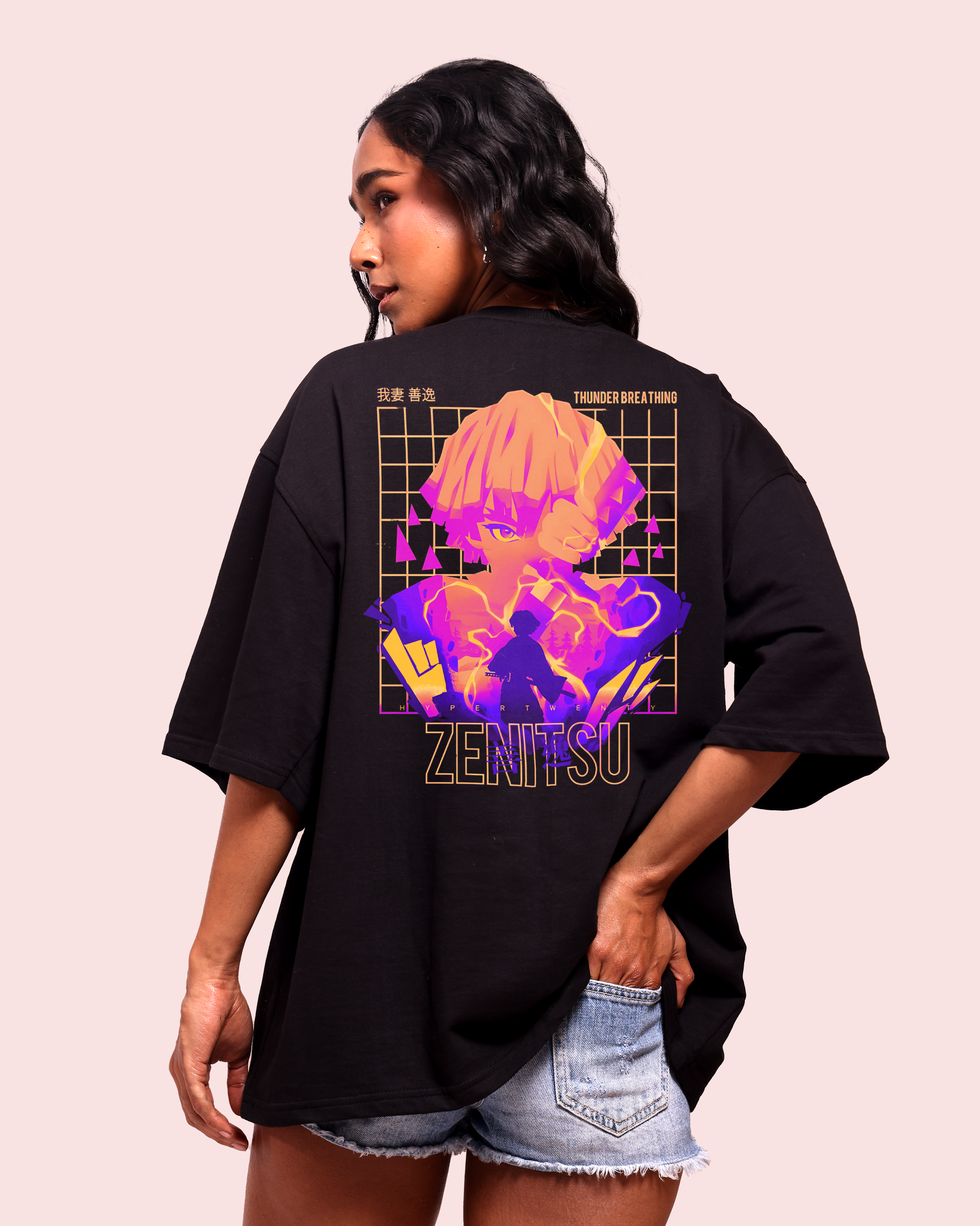 Demon Slayer – Zenitsu Flaming Thunder God – Oversized Women