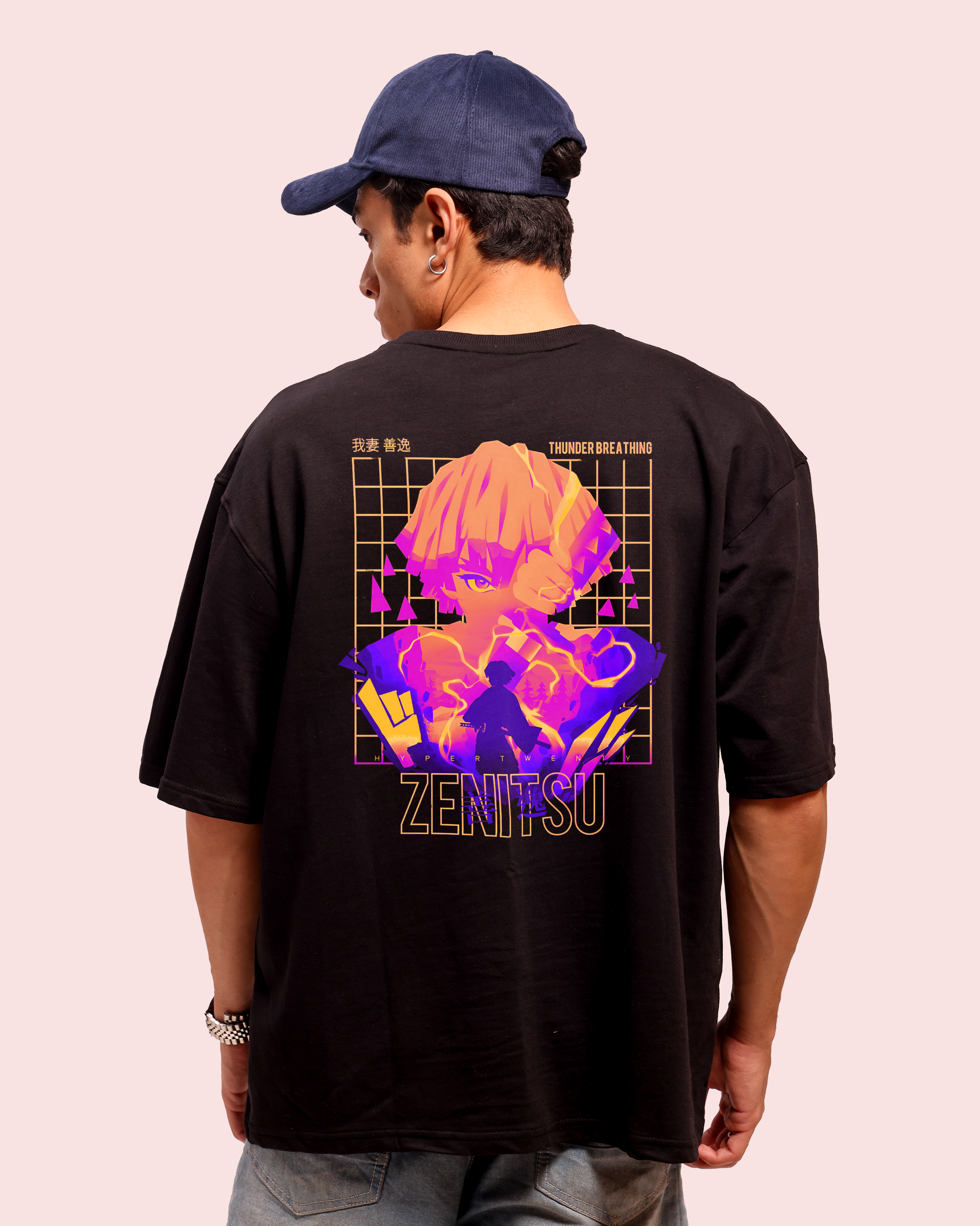 Demon Slayer – Zenitsu Flaming Thunder God – Oversized Men
