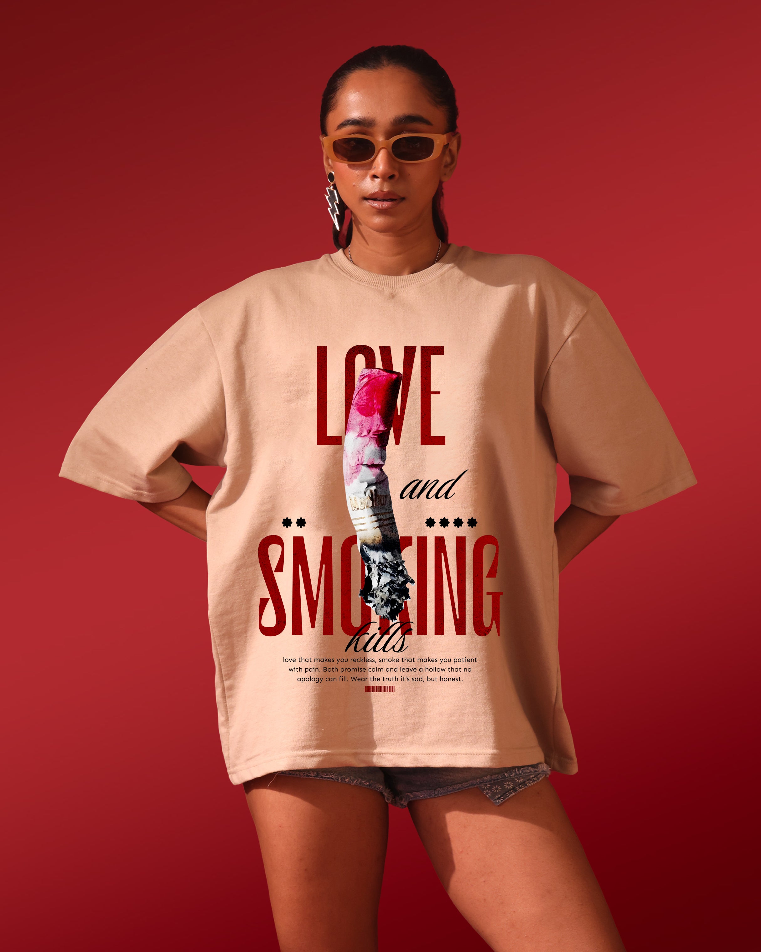 Street Wear – Love and Smoking Kills – Oversized Women