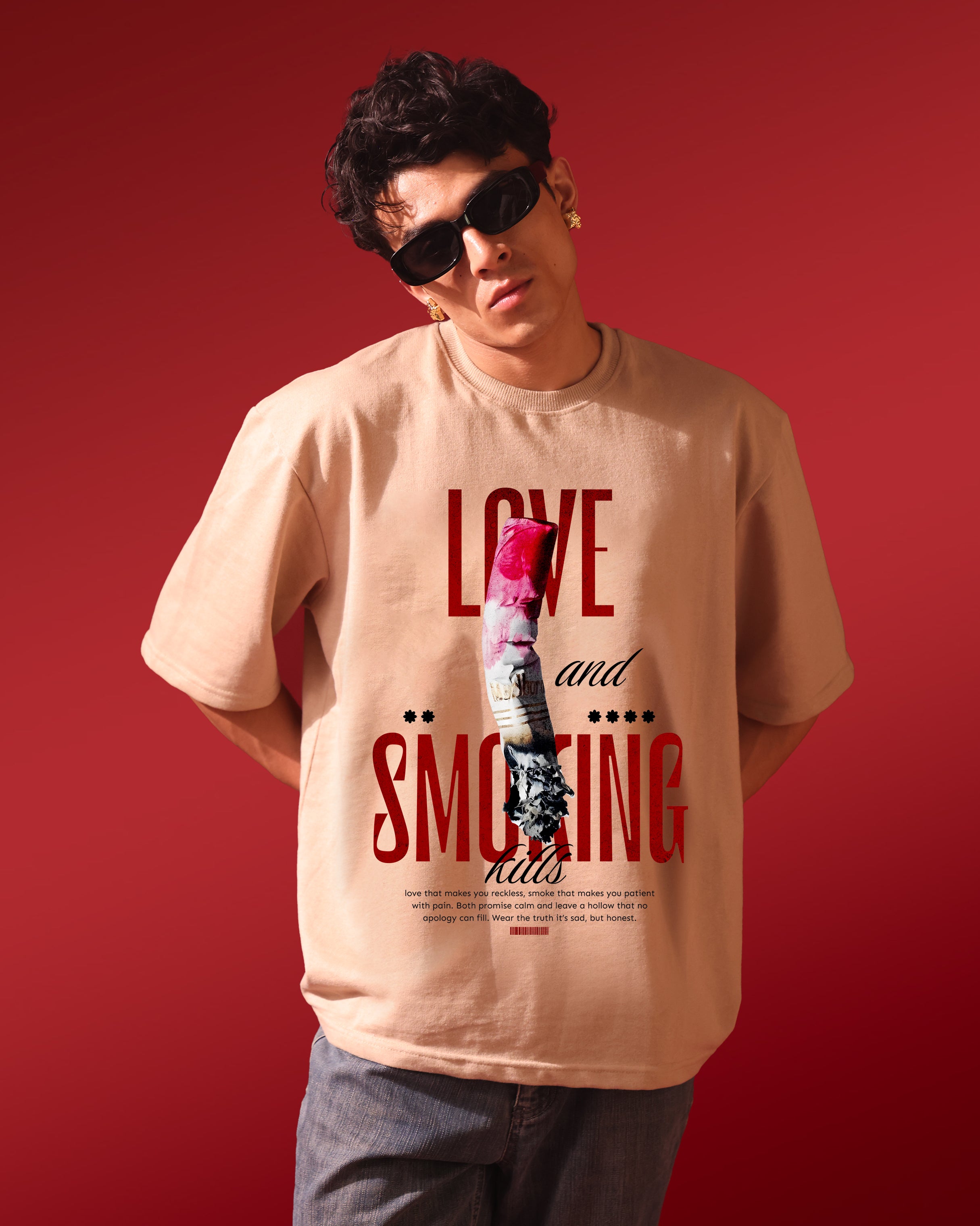 Street Wear – Love and Smoking Kills – Oversized Men