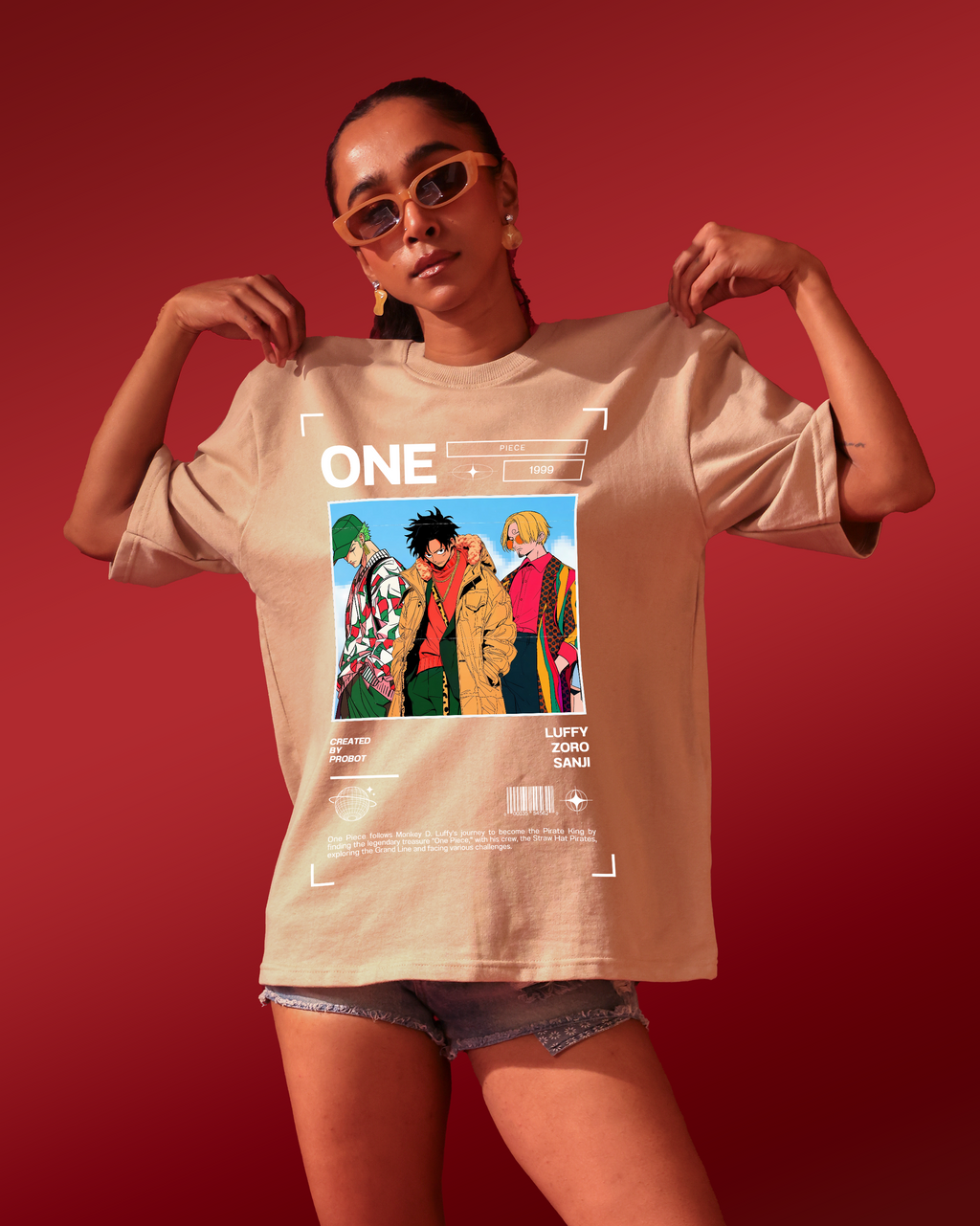 One Piece – Luffy, Zoro and Sanji – Oversized Women