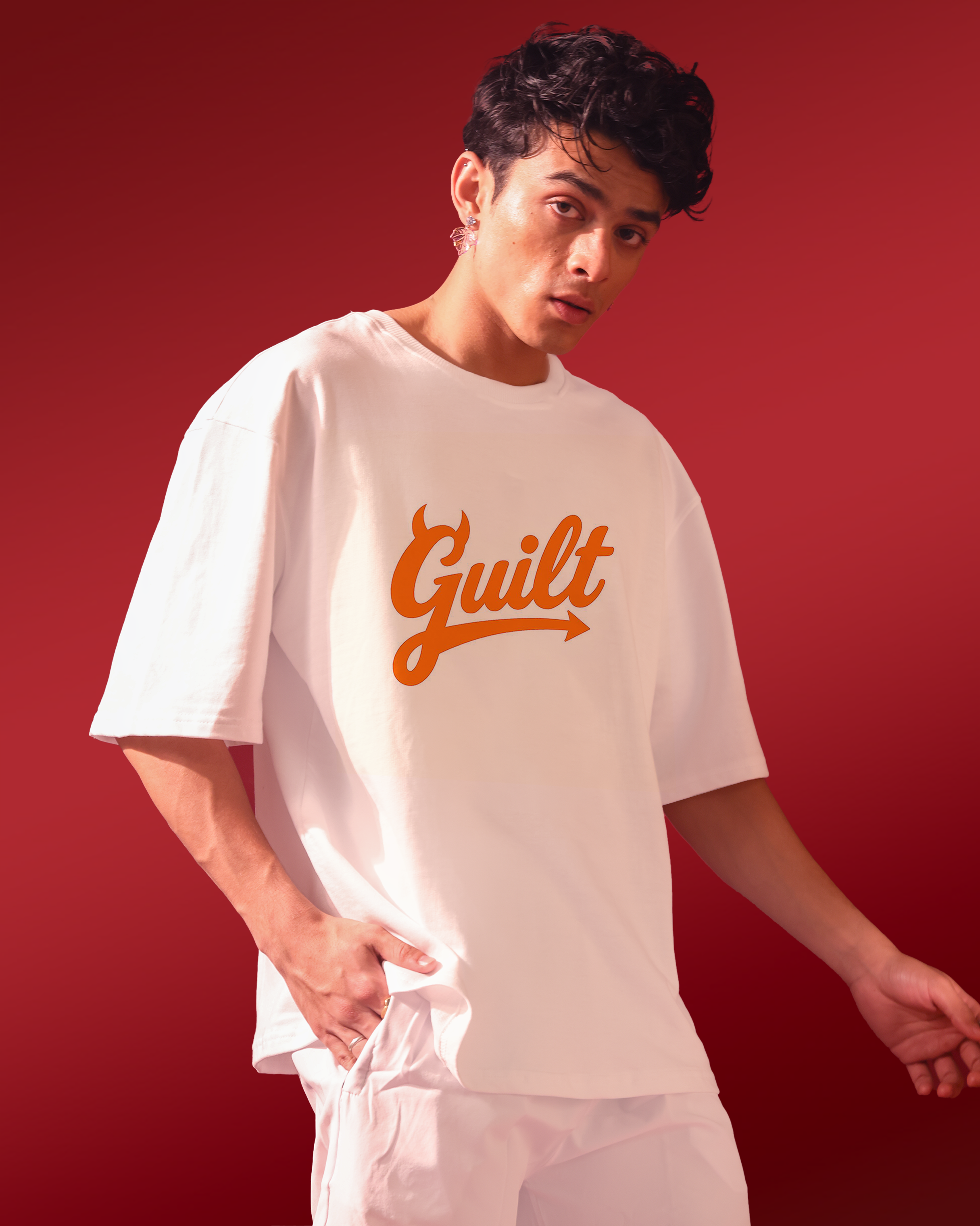 Street Wear – White Guilt Tee – Men